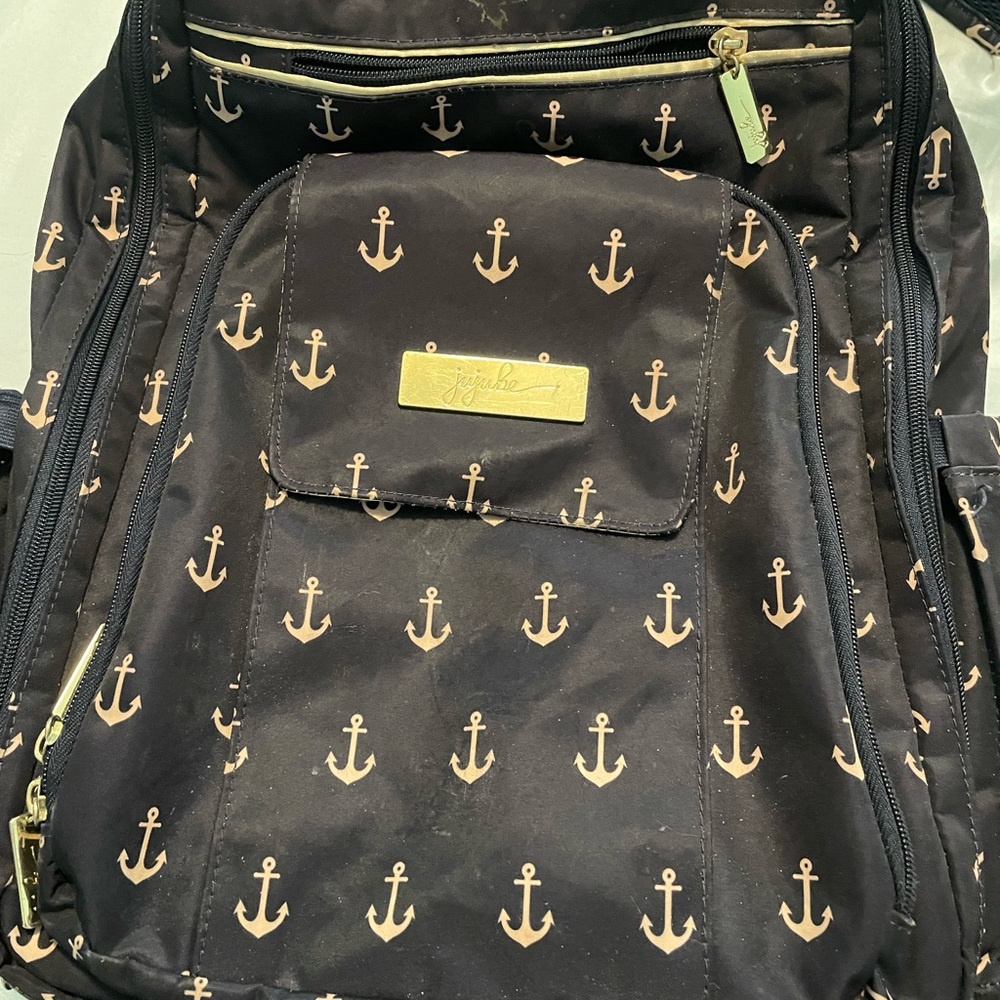 Jujube be right back anchor print diaper bag backpack